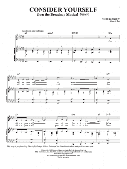page one of Consider Yourself (Piano & Vocal)