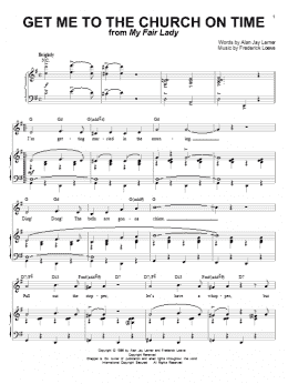page one of Get Me To The Church On Time (Piano & Vocal)