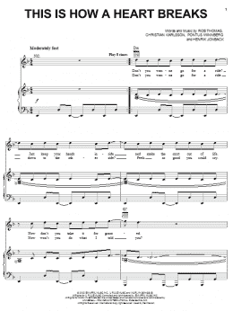 page one of This Is How A Heart Breaks (Piano, Vocal & Guitar Chords (Right-Hand Melody))