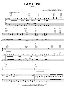 page one of I Am Love (Part 2) (Piano, Vocal & Guitar Chords (Right-Hand Melody))