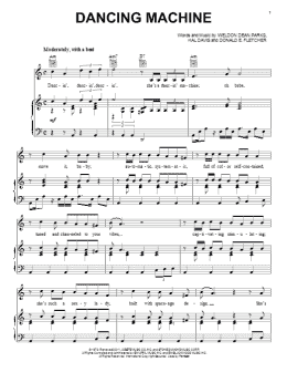 page one of Dancing Machine (Piano, Vocal & Guitar Chords (Right-Hand Melody))