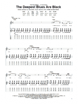 page one of The Deepest Blues Are Black (Guitar Tab)