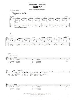 page one of Razor (Guitar Tab)