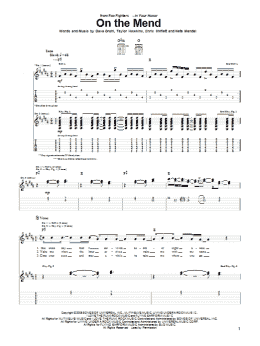 page one of On The Mend (Guitar Tab)