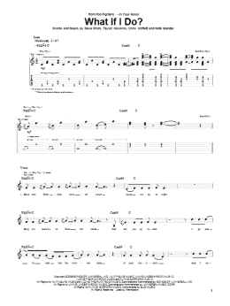 page one of What If I Do? (Guitar Tab)