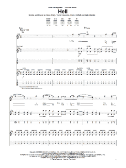 page one of Hell (Guitar Tab)