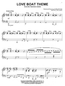 page one of Love Boat Theme (Piano Solo)