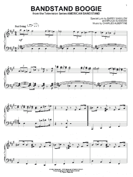 page one of Bandstand Boogie (Piano Solo)