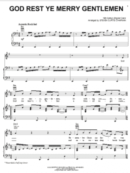 page one of God Rest Ye Merry, Gentlemen (Piano, Vocal & Guitar Chords (Right-Hand Melody))