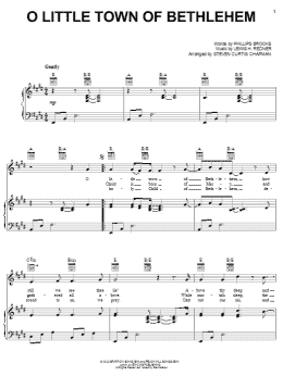 page one of O Little Town Of Bethlehem (Piano, Vocal & Guitar Chords (Right-Hand Melody))