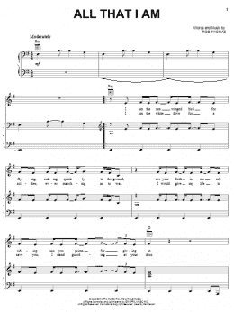 page one of All That I Am (Piano, Vocal & Guitar Chords (Right-Hand Melody))