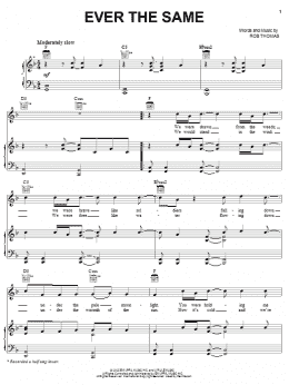 page one of Ever The Same (Piano, Vocal & Guitar Chords (Right-Hand Melody))