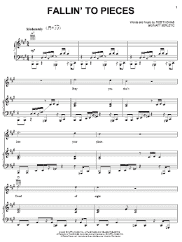 page one of Fallin' To Pieces (Piano, Vocal & Guitar Chords (Right-Hand Melody))