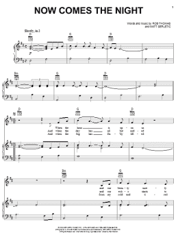 page one of Now Comes The Night (Piano, Vocal & Guitar Chords (Right-Hand Melody))
