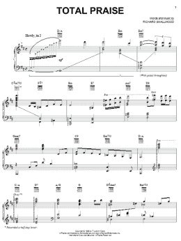 page one of Total Praise (Piano, Vocal & Guitar Chords (Right-Hand Melody))