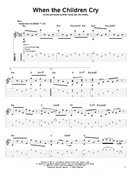 page one of When The Children Cry (Guitar Tab (Single Guitar))