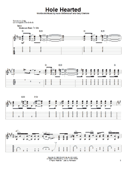 page one of Hole Hearted (Guitar Tab (Single Guitar))