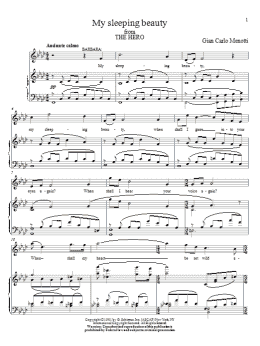 page one of My Sleeping Beauty (Piano & Vocal)