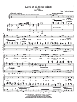page one of Look At All Those Things (Piano & Vocal)