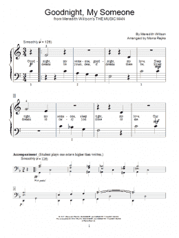 page one of Goodnight, My Someone (Educational Piano)