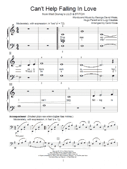 page one of Can't Help Falling In Love (Educational Piano)