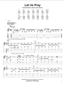 page one of Let Us Pray (Easy Guitar Tab)