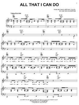 page one of All That I Can Do (Piano, Vocal & Guitar Chords (Right-Hand Melody))