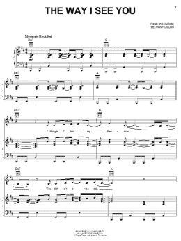 page one of The Way I See You (Piano, Vocal & Guitar Chords (Right-Hand Melody))