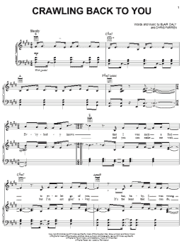 page one of Crawling Back To You (Piano, Vocal & Guitar Chords (Right-Hand Melody))