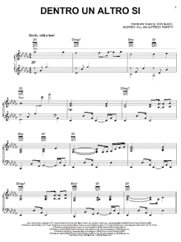page one of Dentro Un Altro Si (Piano, Vocal & Guitar Chords (Right-Hand Melody))