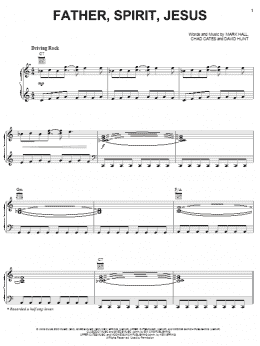 page one of Father Spirit Jesus (Piano, Vocal & Guitar Chords (Right-Hand Melody))
