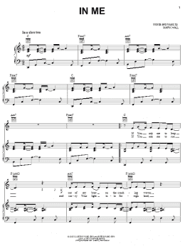 page one of In Me (Piano, Vocal & Guitar Chords (Right-Hand Melody))