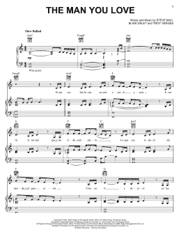 page one of The Man You Love (Piano, Vocal & Guitar Chords (Right-Hand Melody))