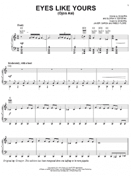 page one of Eyes Like Yours (Ojos Asi) (Piano, Vocal & Guitar Chords (Right-Hand Melody))