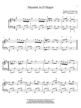 page one of Musette in D Major (Piano Solo)