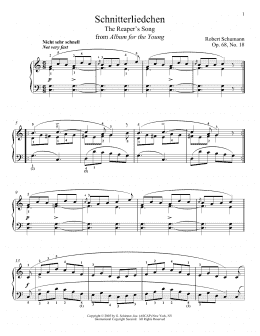page one of The Reaper's Song, Op. 68, No. 18 (Schnitterliedchen) (Piano Solo)