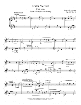 page one of First Loss, Op. 68, No. 16 (Piano Solo)
