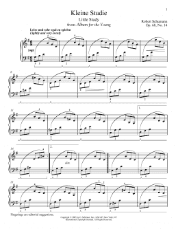 page one of Little Study, Op. 68, No. 14 (Kleine Studie) (Piano Solo)