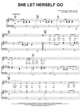 page one of She Let Herself Go (Piano, Vocal & Guitar Chords (Right-Hand Melody))