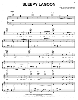 page one of Sleepy Lagoon (Piano, Vocal & Guitar Chords (Right-Hand Melody))