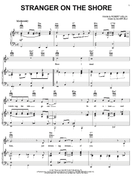 page one of Stranger On The Shore (Piano, Vocal & Guitar Chords (Right-Hand Melody))