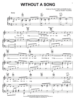 page one of Without A Song (Piano, Vocal & Guitar Chords (Right-Hand Melody))