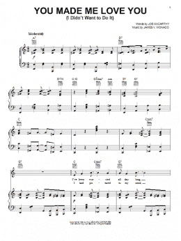 page one of You Made Me Love You (I Didn't Want To Do It) (Piano, Vocal & Guitar Chords (Right-Hand Melody))