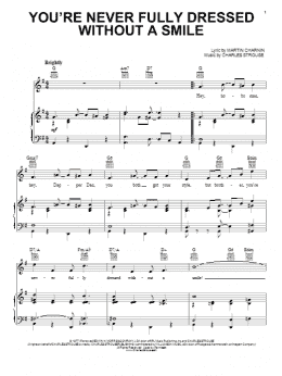 page one of You're Never Fully Dressed Without A Smile (Piano, Vocal & Guitar Chords (Right-Hand Melody))