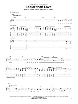 page one of Easier Than Love (Guitar Tab)