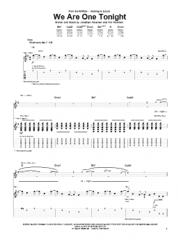 page one of We Are One Tonight (Guitar Tab)