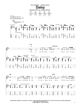 page one of Daisy (Guitar Tab)
