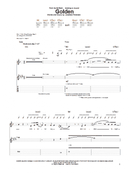 page one of Golden (Guitar Tab)