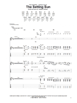 page one of The Setting Sun (Guitar Tab)