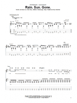 page one of Rain.Sun.Gone (Guitar Tab)